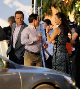 Bryan Cranston unrecognizable for his new movie "Wakefield" with co star Jennifer Garner